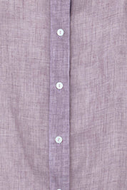 Product shot of the Cotton Button Down Blouse – Grape in colour Grape, showing detail