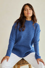 Wool Pull On Jumper – Denim