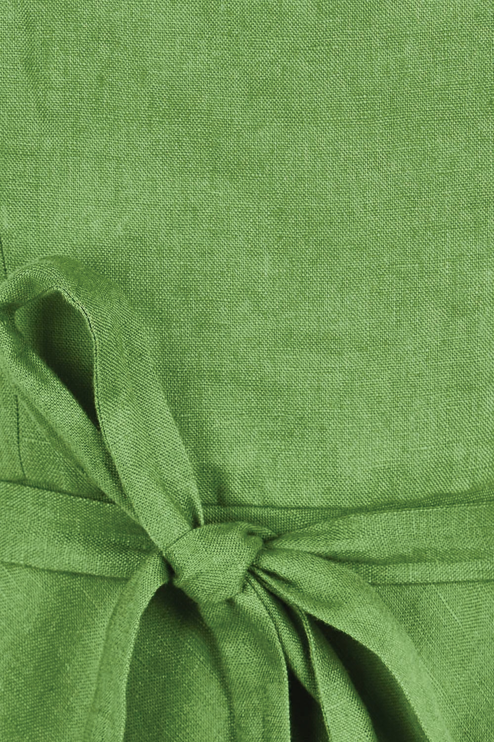 Product shot of the Linen Riviera Maxi – Green in colour Green, showing detail