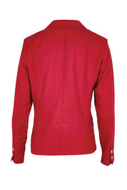 Preloved Cotton Linen Blazer – Red