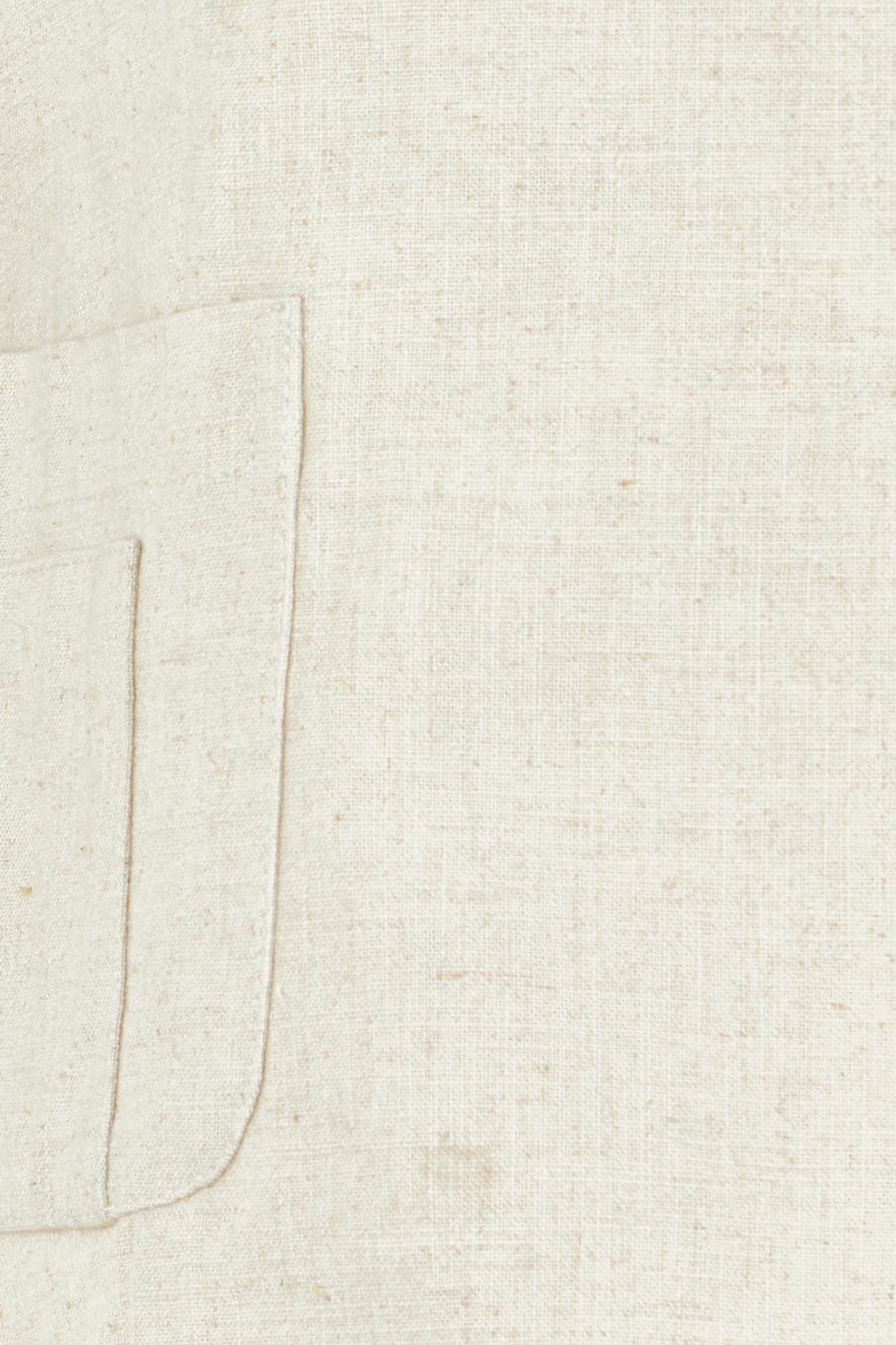 Product shot of the Cotton Linen Blazer in colour Sand, detail