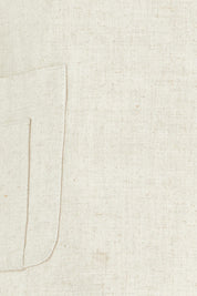 Product shot of the Cotton Linen Blazer in colour Sand, detail
