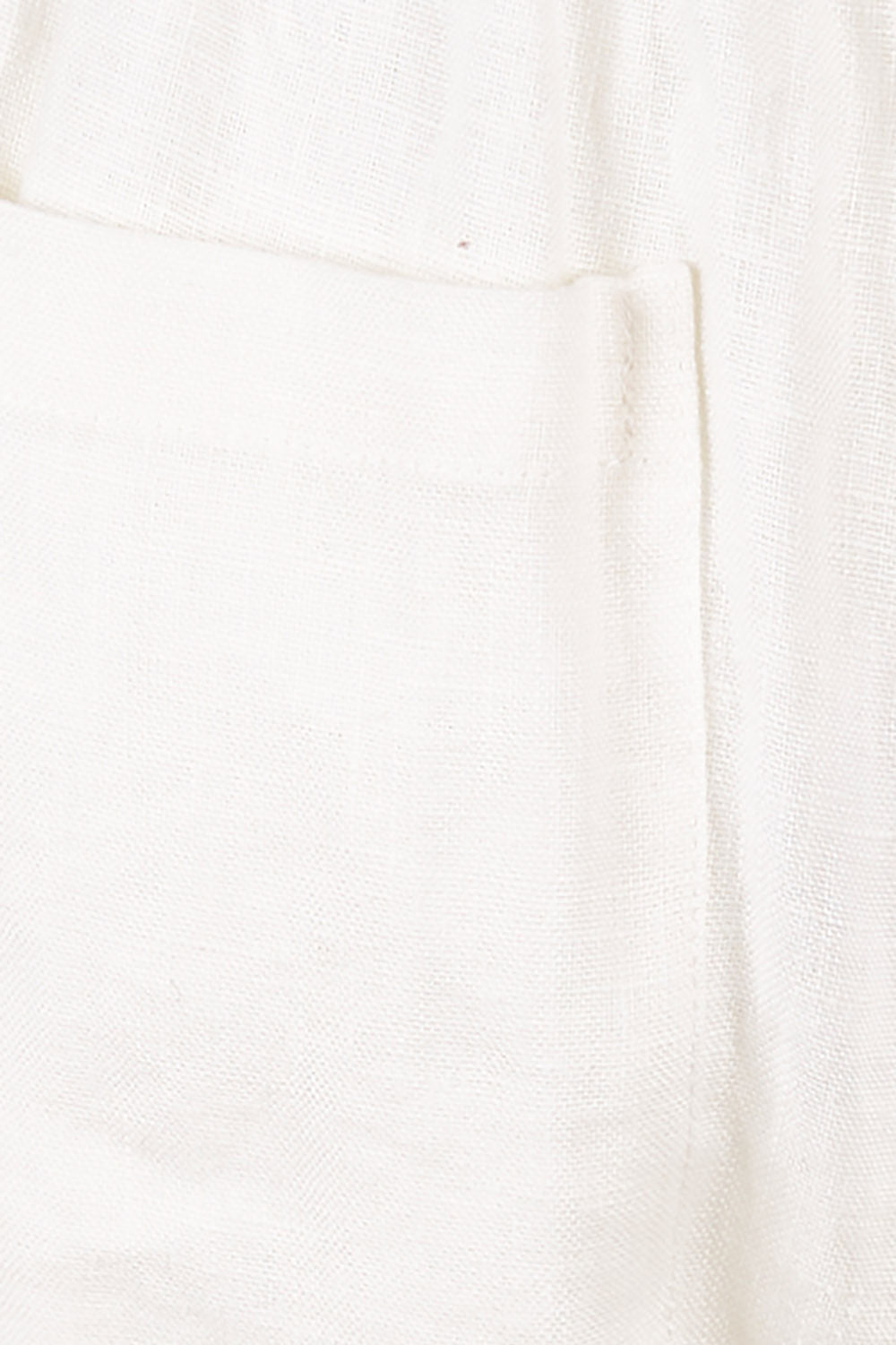 Product shot of the Linen Drawstring Pants in colour White (White), detail