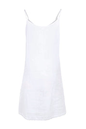 Product shot of the Cotton Slip - White in colour White, from the back
