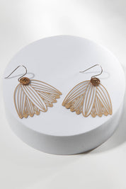 A model wearing size OneSize of the Alicia Cut Out Earring in colour Alicia, from the front, showing the whole outfit