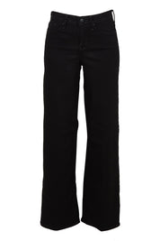Product shot of the Teresa Wide Leg Jean in colour Blkrinse (Black), from the front
