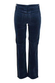 Product shot of the Marilyn Straight Jean in colour Starless (Blue), from the back