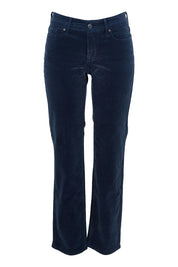 Product shot of the Marilyn Straight Jean in colour Starless (Blue), from the front