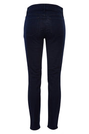 Product shot of the Ami Skinny in colour Rinse (Blue), from the back