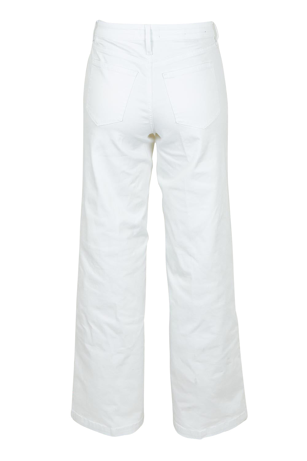 Product shot of the Teresa Wide Leg Jeans in colour Opticwhite (White), from the back