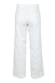 Product shot of the Teresa Wide Leg Jeans in colour Opticwhite (White), from the back