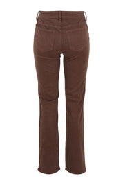 Product shot of the Marilyn Straight Jean in colour Coffeebean, from the back