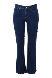 Product shot of the Barbara Bootcut Jean in colour Quinn (Blue), from the front