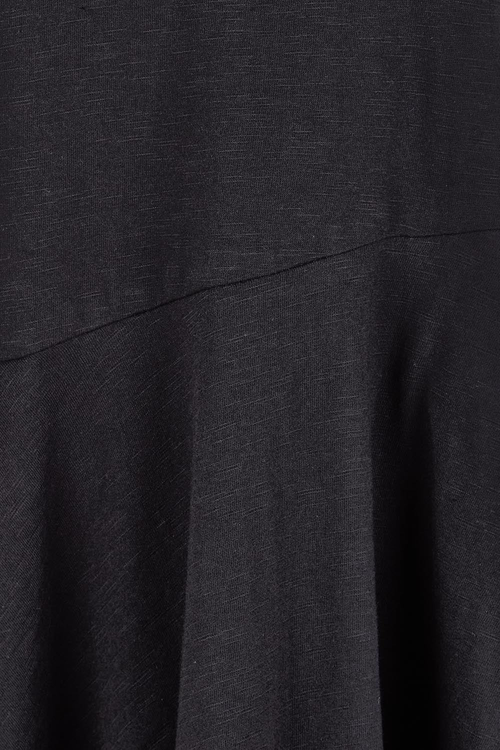 Product shot of the Essentials Bubble Cotton Knit Dress - Black in colour Black, showing detail