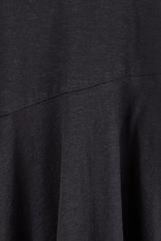 Product shot of the Essentials Bubble Cotton Knit Dress - Black in colour Black, showing detail