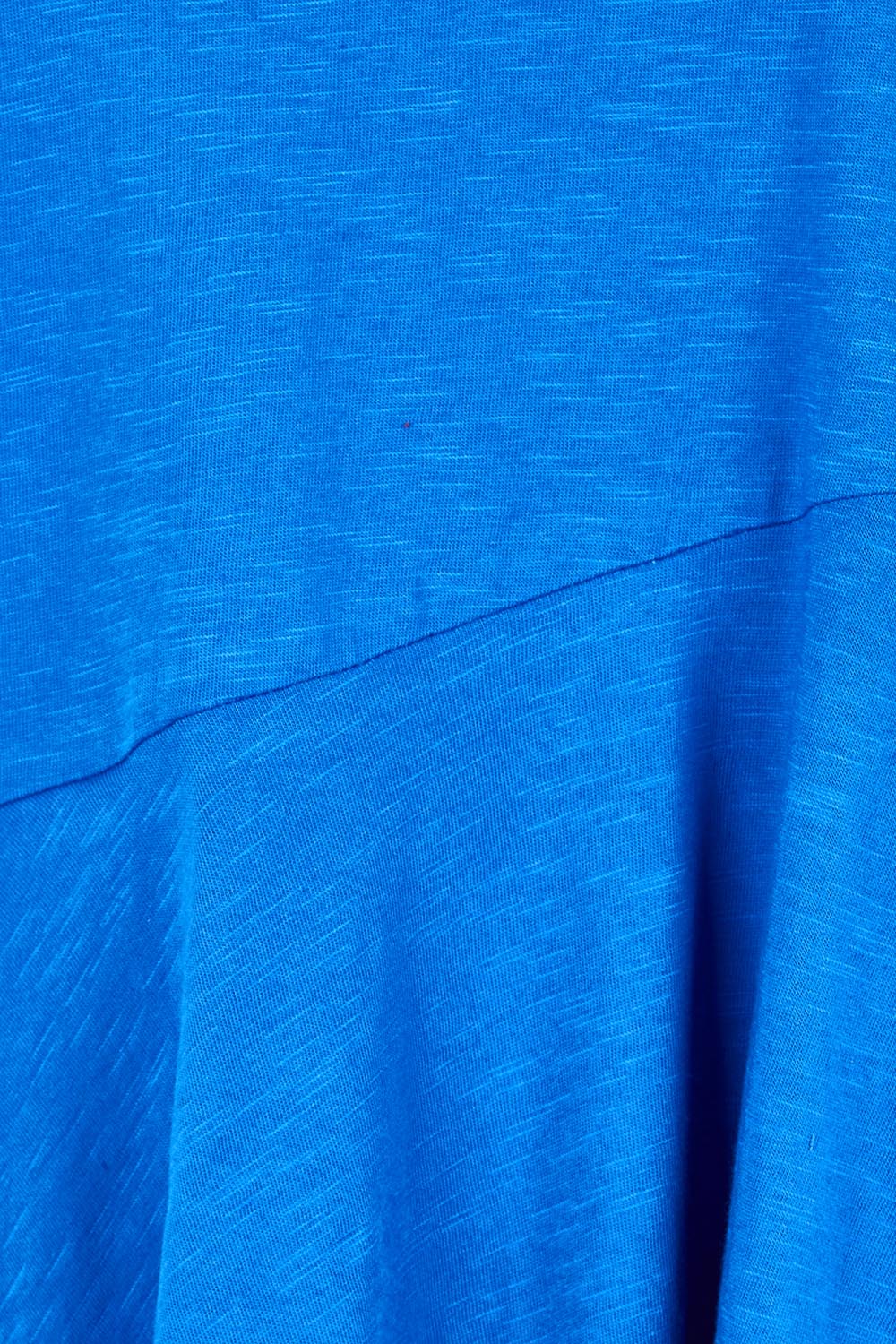 Product shot of the Essentials Bubble Cotton Knit Dress - Blue in colour Blue, showing detail