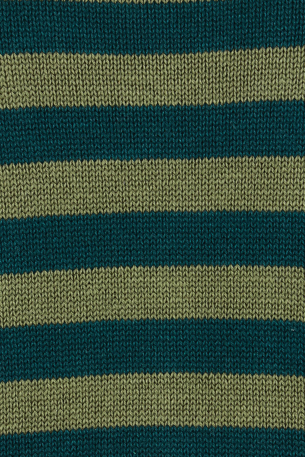 Product shot of the Essentials Organic Cotton Knit Stripe Top in colour Pineolive (Green), detail