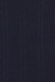 Product shot of the Essentials Squareneck Knit Cotton Tank in colour Navy (Blue), detail