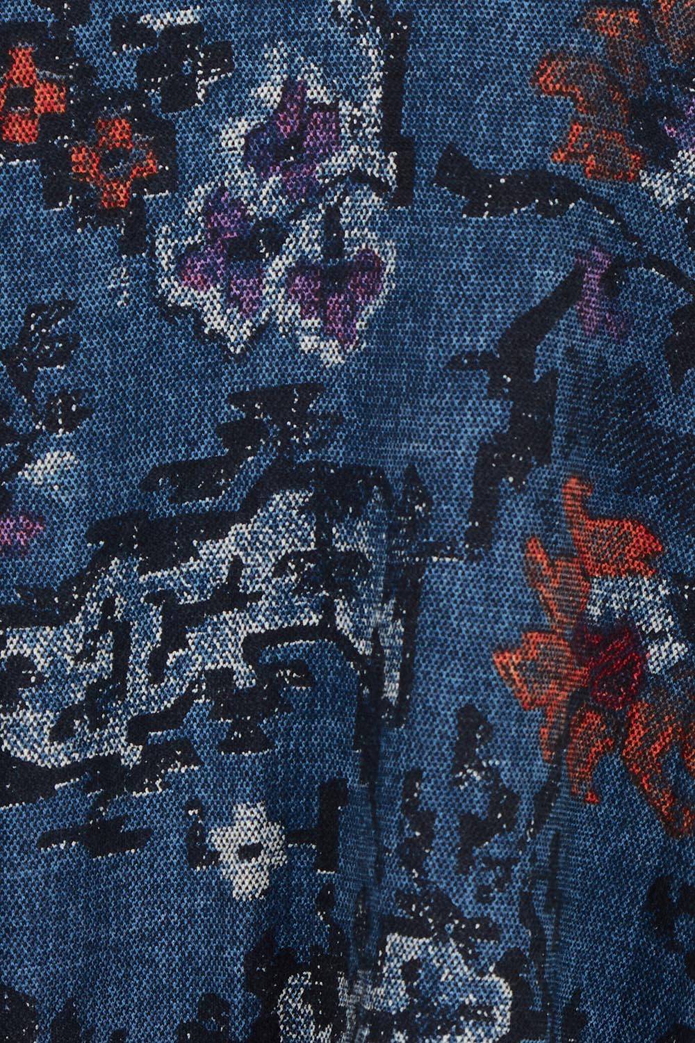 Product shot of the Bubble Dress in colour Tabriz (Blue), detail
