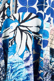 Product shot of the Horseshoe Bubble Dress – Print in colour Print, showing detail