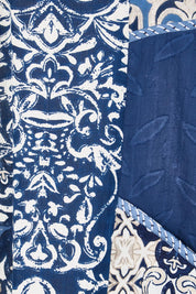 Product shot of the Patch Dress – Print in colour Print, showing detail