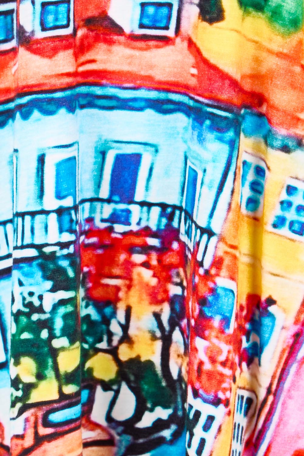 Product shot of the V-Contemporary Dress – Lisbon in colour Lisbon, showing detail