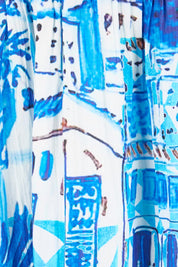 Product shot of the Easy Fit Dress – Island in colour Island, showing detail