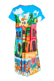 Product shot of the Easy Fit Dress – Mexicana in colour Mexicana, from the back