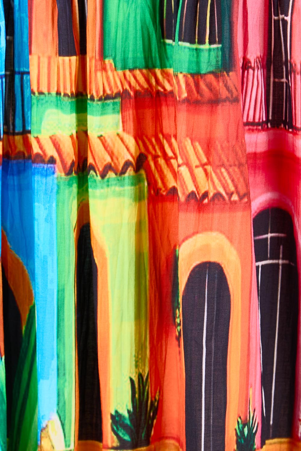 Product shot of the Easy Fit Dress – Mexicana in colour Mexicana, showing detail