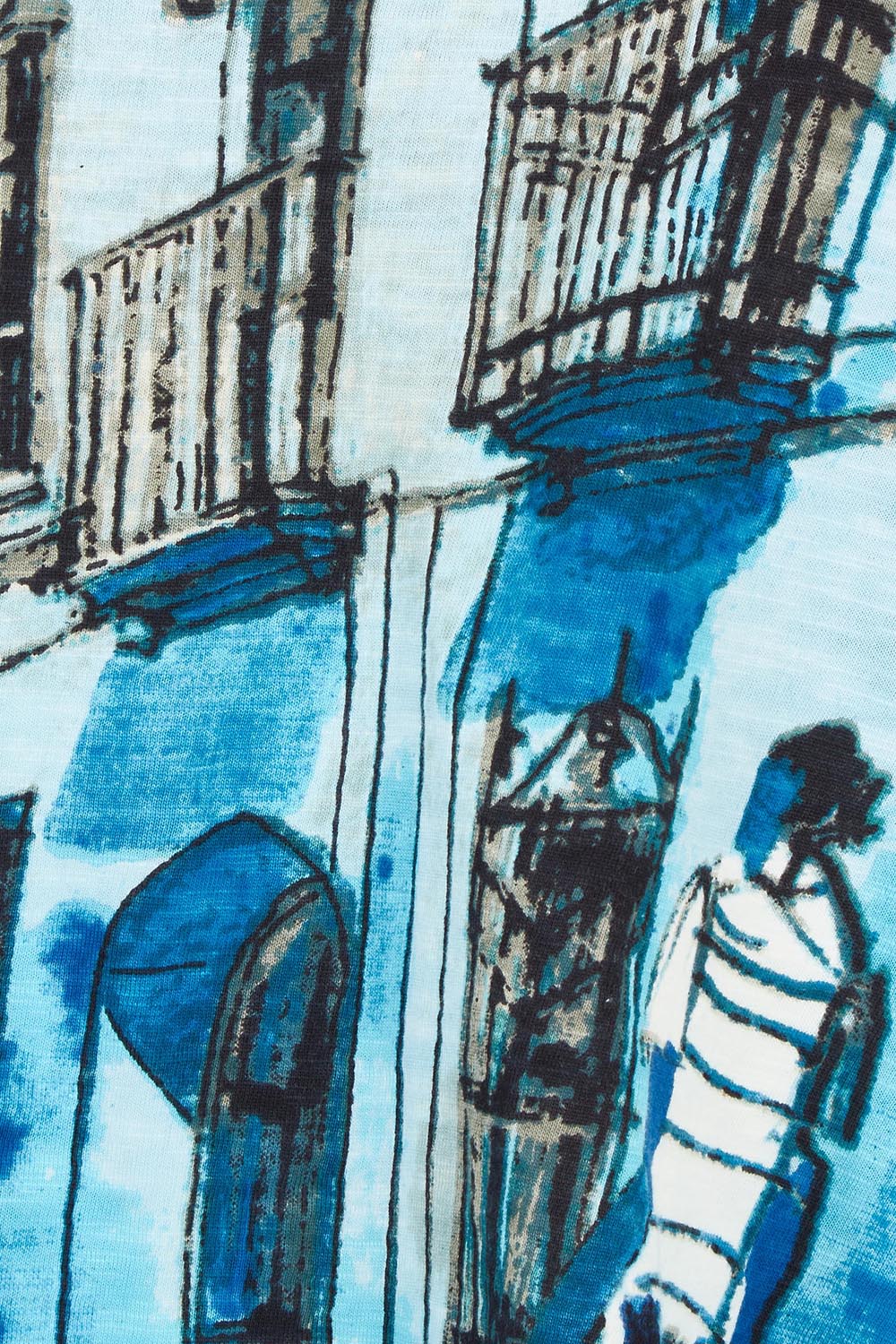 Product shot of the Cotton Crew Contemporary Tin colourShirt - Towerblue, detail