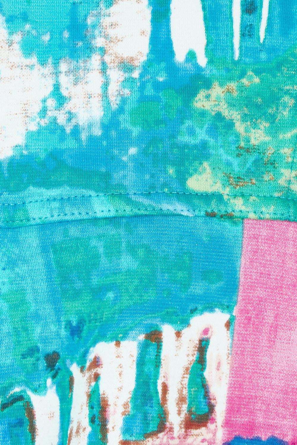 Product shot of the Printed Cotton Ponte Jacket in colour Marrakesh, detail