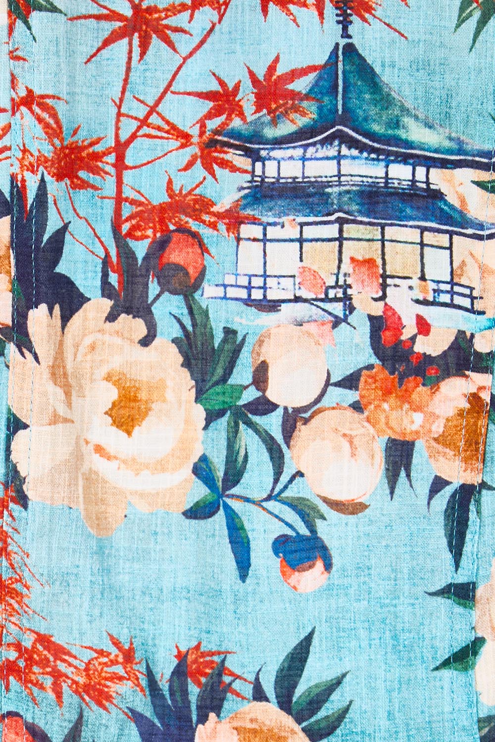 Product shot of the Fringe Jacket – Print in colour Print, showing detail