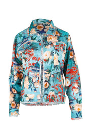 Product shot of the Fringe Jacket – Print in colour Print, from the front