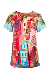 Product shot of the Crew Contemporary T-Shirt – Rabat in colour Rabat, from the front