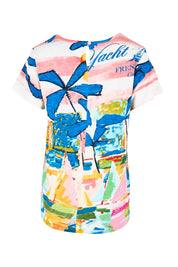 Product shot of the V Contemporary T-Shirt – Yacht in colour Yacht, from the back