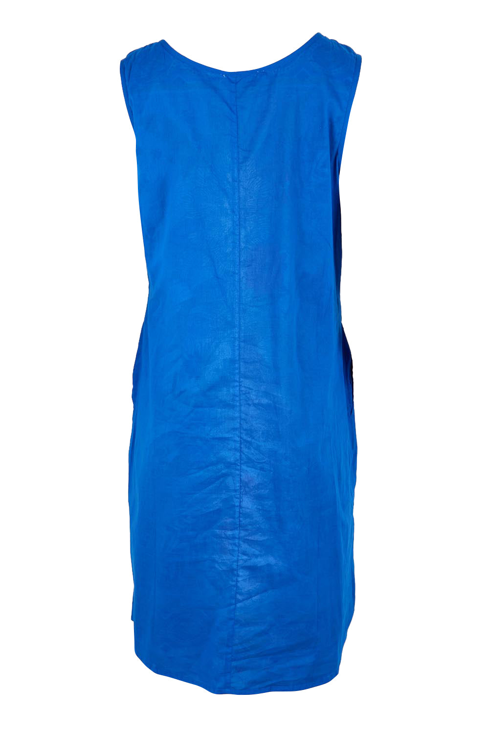 Product shot of the Sleeveless Reversible Dress – Print in colour Print, from the back