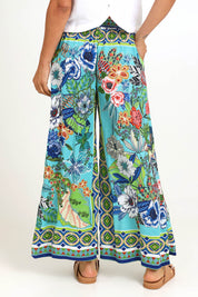 Model Pamelar wearing size 10 of the Camarge Pant – Print in colour Print, from the back