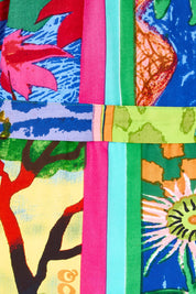 Product shot of the V-Neck Button Through Dress – Print in colour Print, showing detail