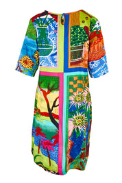 Product shot of the Contemporary Dress – Print in colour Print, from the back