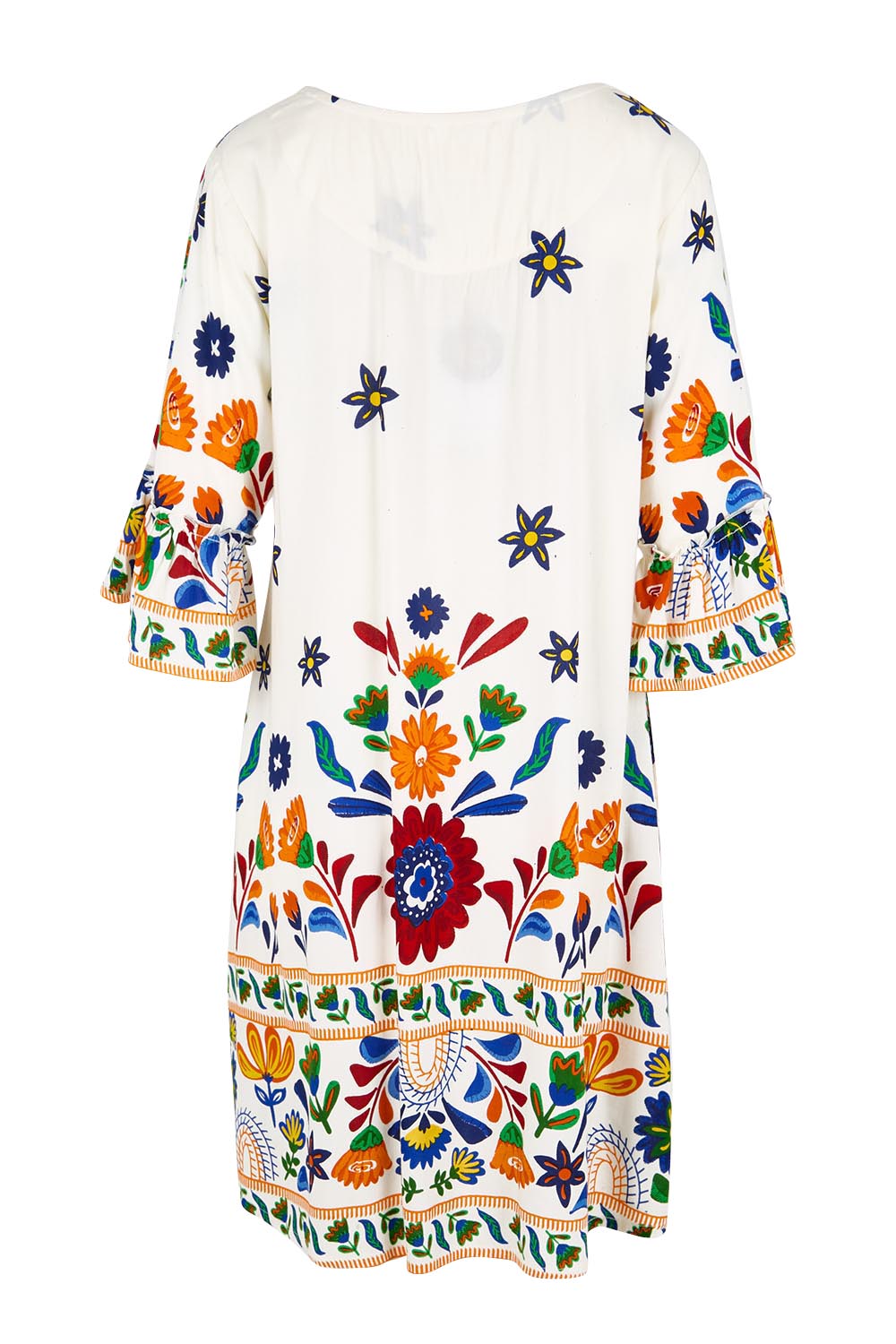 Product shot of the Contemporary Dress – Print in colour Print, from the back