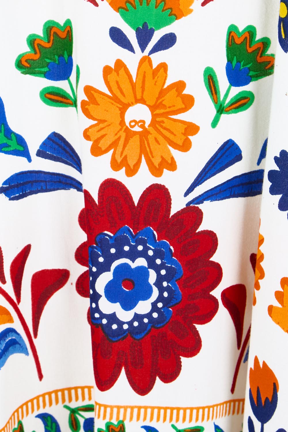 Product shot of the Contemporary Dress – Print in colour Print, showing detail