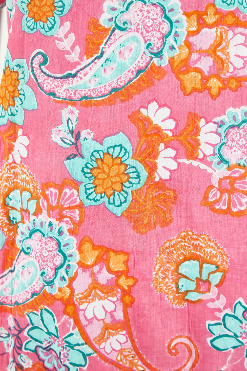 Product shot of the Symi Reversible Shift Organic Cotton Dress in colour Aquapink (Pink), detail