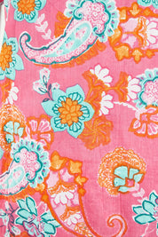 Product shot of the Symi Reversible Shift Organic Cotton Dress in colour Aquapink (Pink), detail