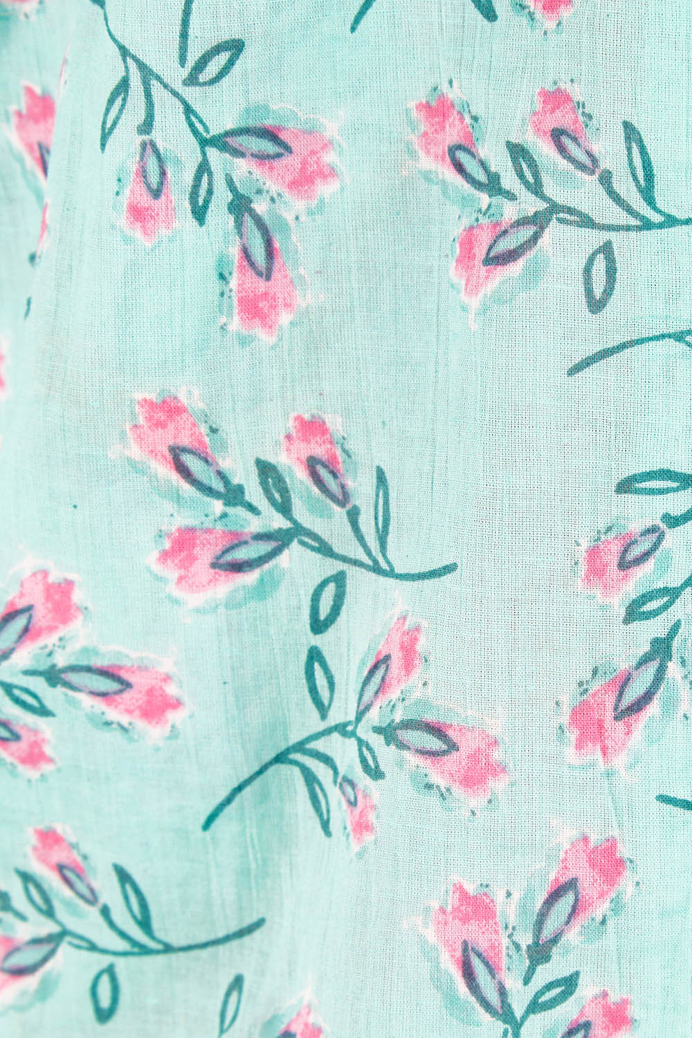 Product shot of the Symi Reversible Shift Organic Cotton Dress in colour Aquapink (Pink), detail