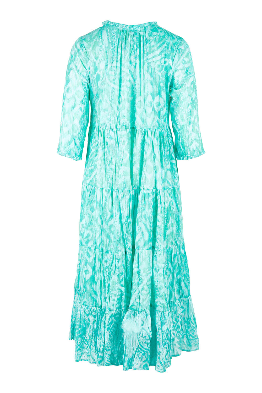 Preloved Olympus Midi Boho Organic Cotton Dress - Blue