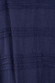 Product shot of the Essentials Pleated Cotton Dress - Navy in colour Navy, showing detail