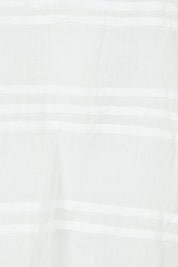 Product shot of the Essentials Organic Cotton Pleated Top in colour White (White), detail