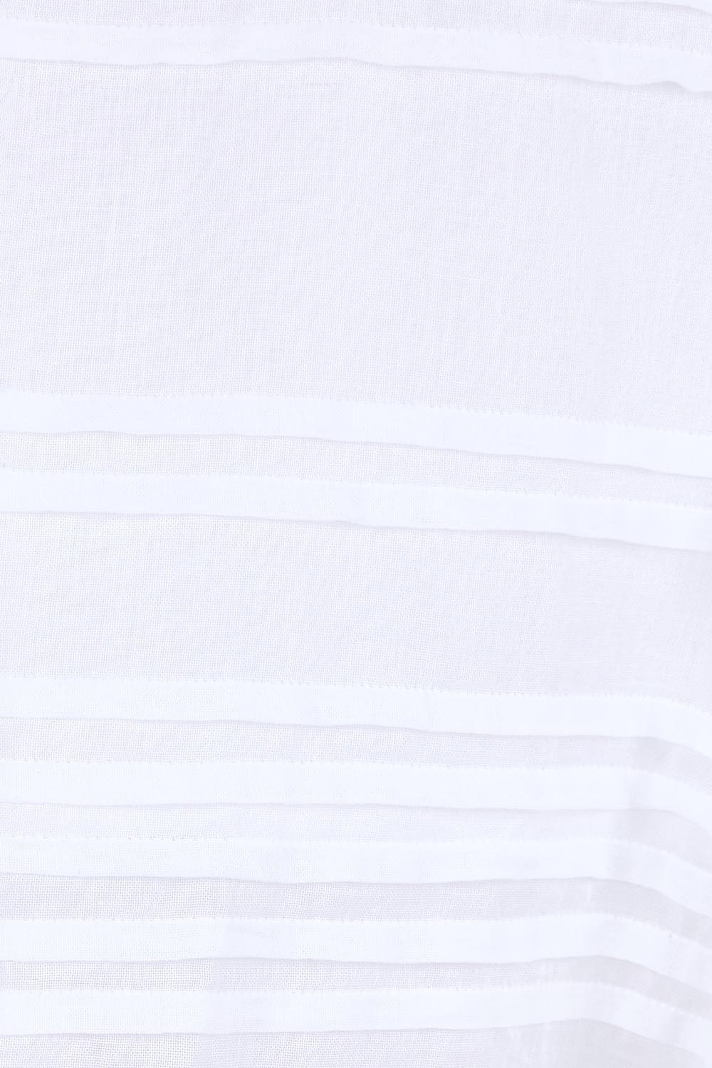 Product shot of the Essentials Pleated Cotton Top - White in colour White, showing detail