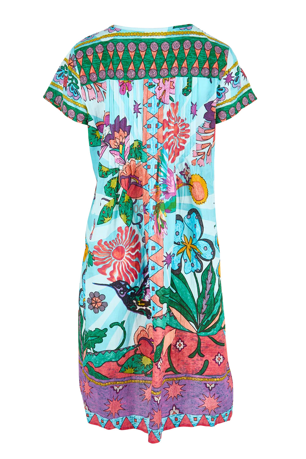 Product shot of the Essy Fit Dress – Print in colour Print, from the back