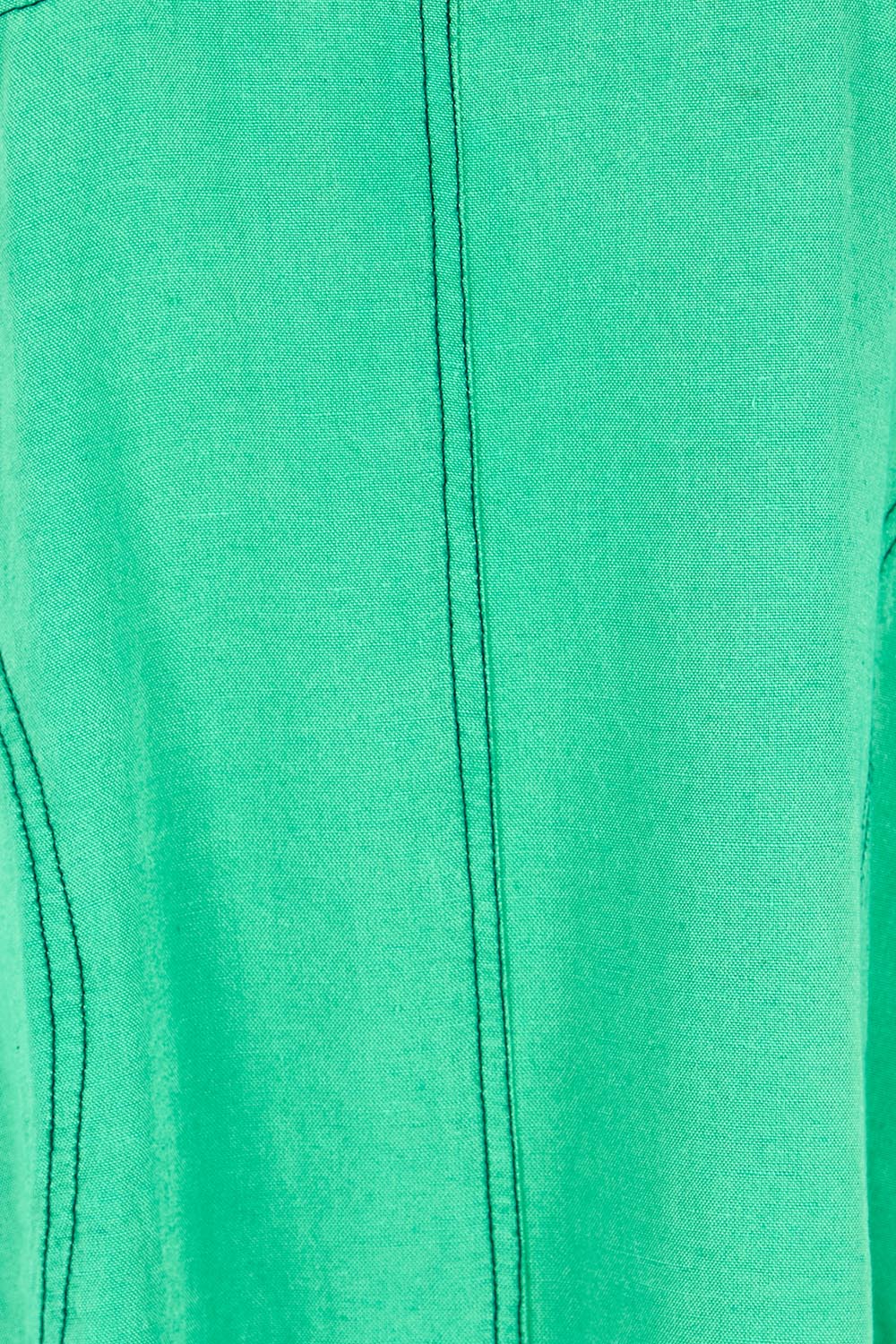 Product shot of the Essentials Strappy Linen Blend Dress - Green in colour Green, showing detail